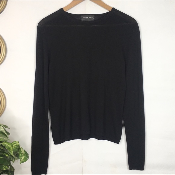 august silk Sweaters - August Silk Lightweight Silk Blend Knit Sweater